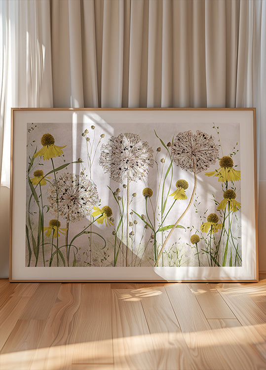 Alliums et héléniums Poster