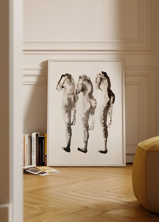 Étude de figures 3x (d'après Muybridge)