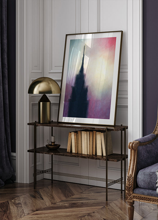 Manhattan Abstract Empire State Building Plakat