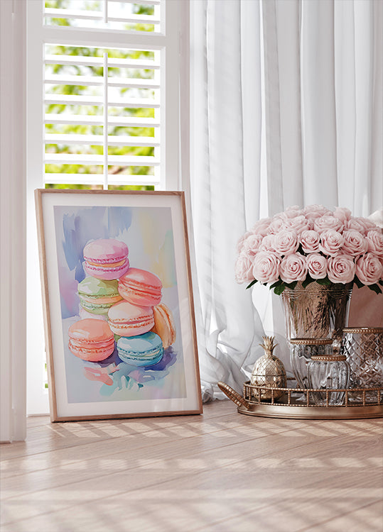 Macarons colorés