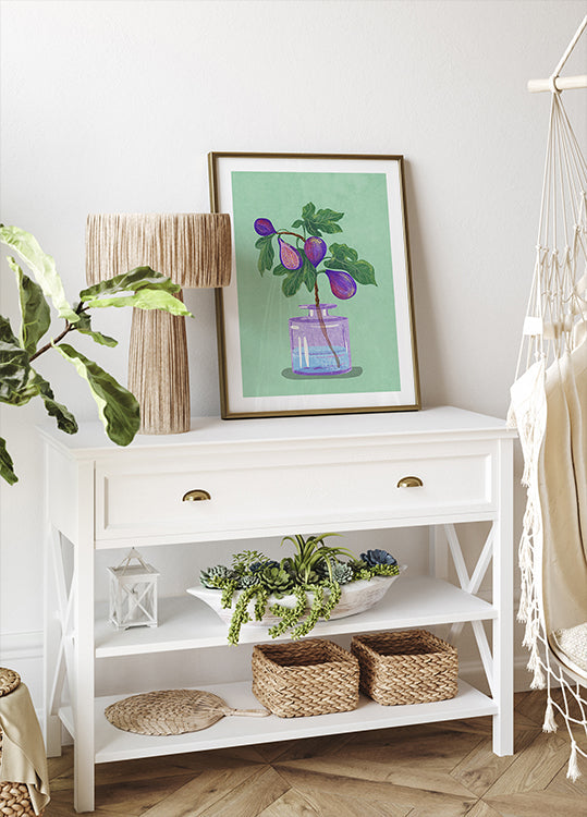 Branche de figue dans un vase Poster