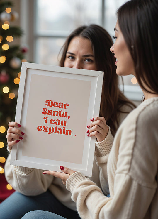 Cher Père Noël, je peux expliquer Poster