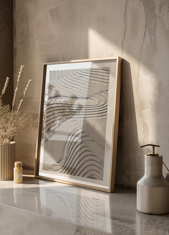 Texture de boue 14 Beige Poster