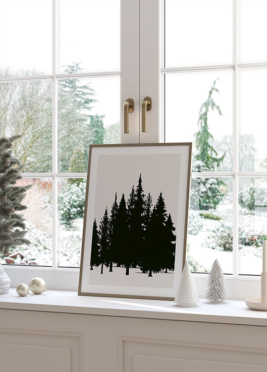 Tannenwald (foncé) Poster