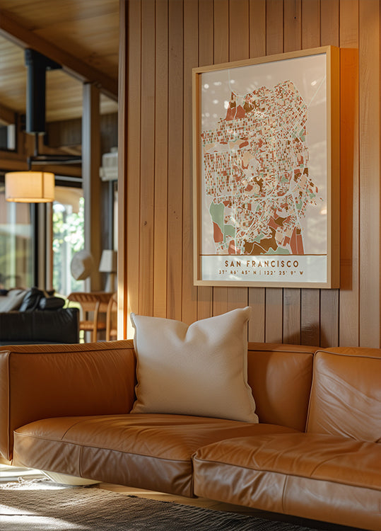 Cartes noires tons de terre 75 Poster