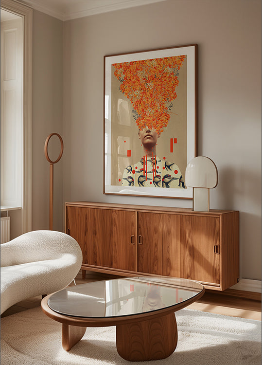 Vol d'oiseau en automne Poster