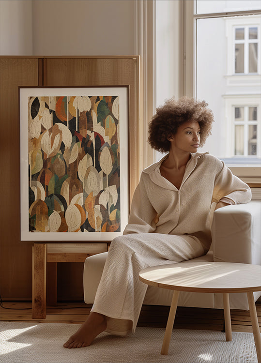 Vibrance de la forêt en mosaïque Poster