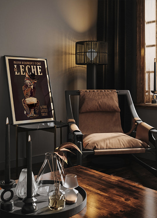 Bourbon De Leche Guinness Style Chat Art Poster