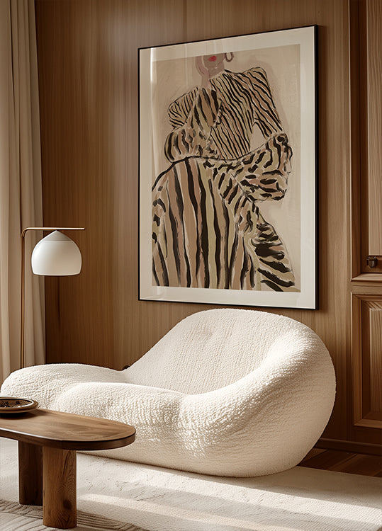 Élégance zèbre Poster