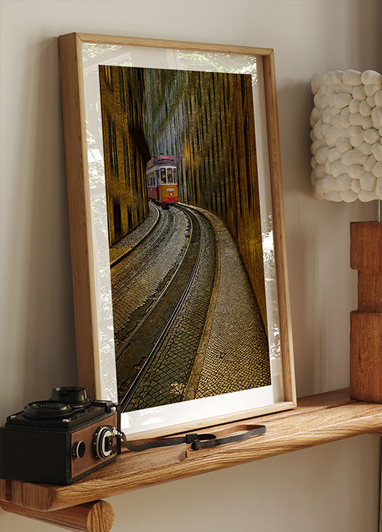 Poster Chemin de fer avec tramway