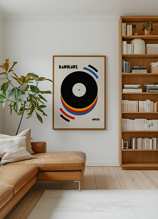 Illustration rétro de musique Bauhaus Poster
