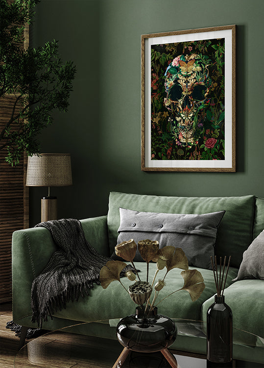 Crâne de papillon Poster