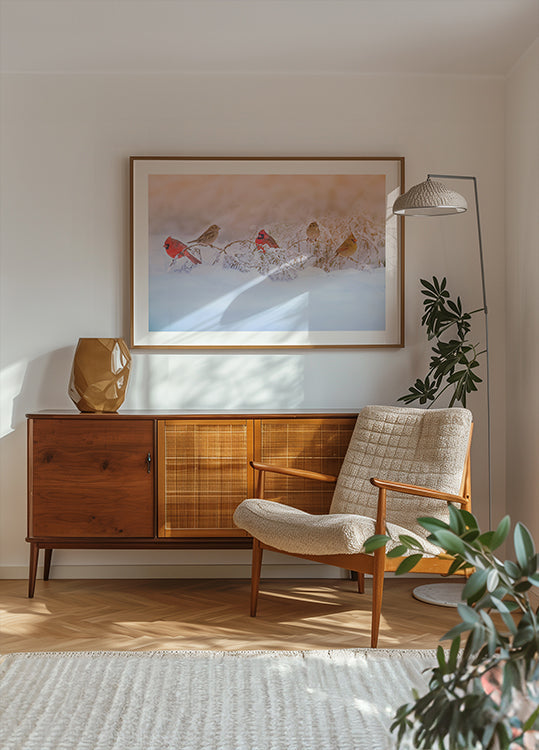 Fête du matin enneigé Poster