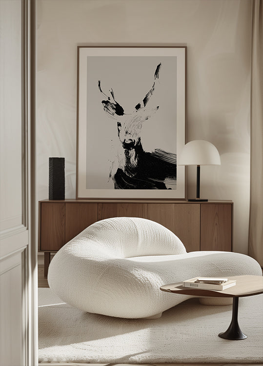 Coup de pinceau cerf II Poster