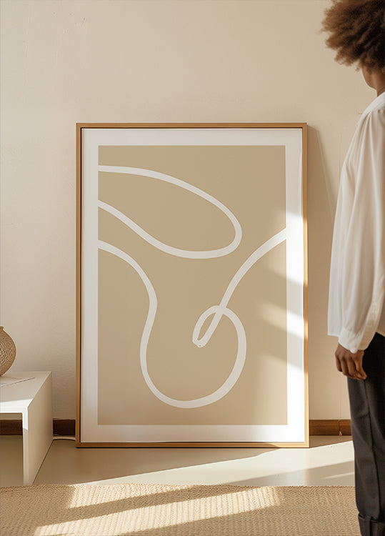 Lignes beiges 02 Poster