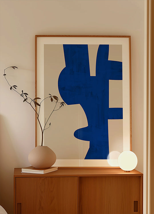 Ombres de bleu Poster