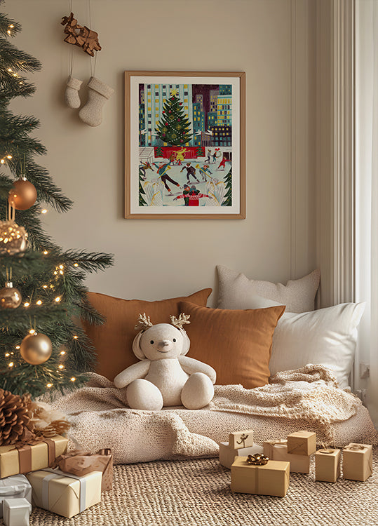 Poster Patinage sur glace au Rockefeller Center