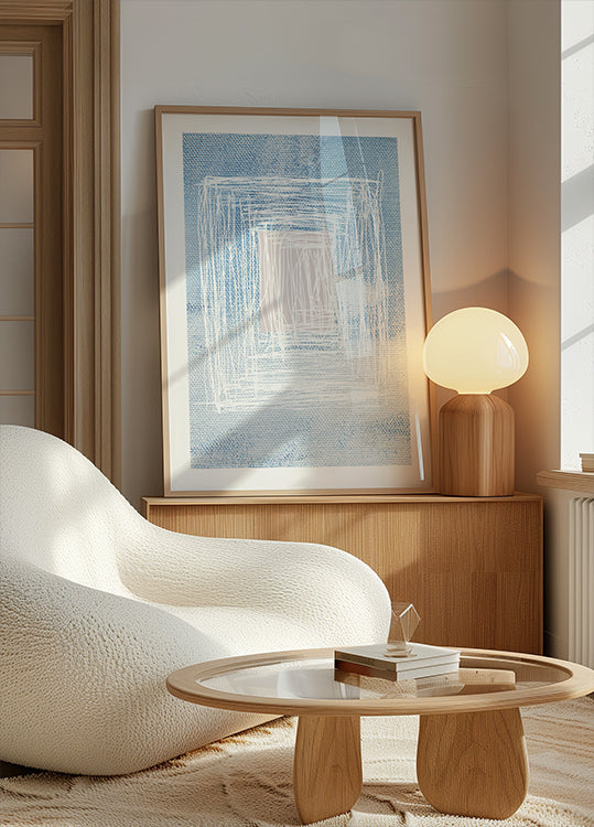 Motifs linéaires blancs avec un design géométrique
