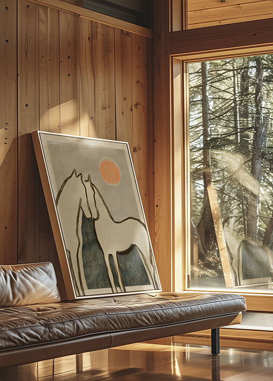 Étreinte équine Poster