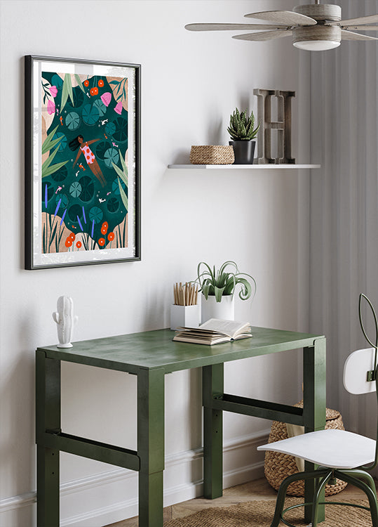 Natation sauvage Poster