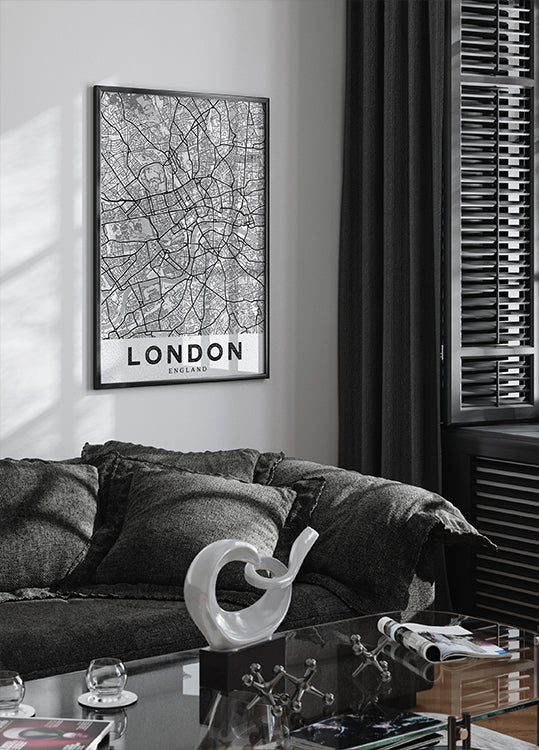 Londres blanc Poster