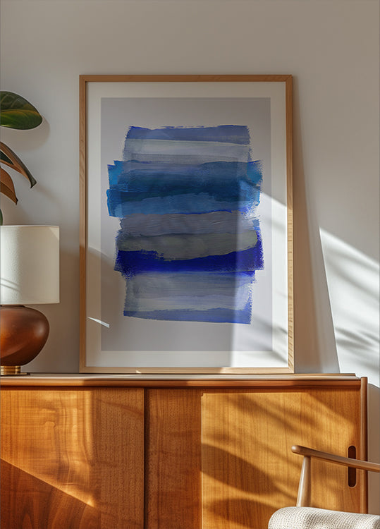 Coups de pinceau abstraits 45Y Poster