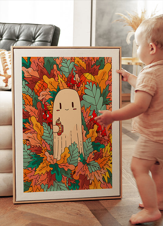 Un fantôme et du café Poster