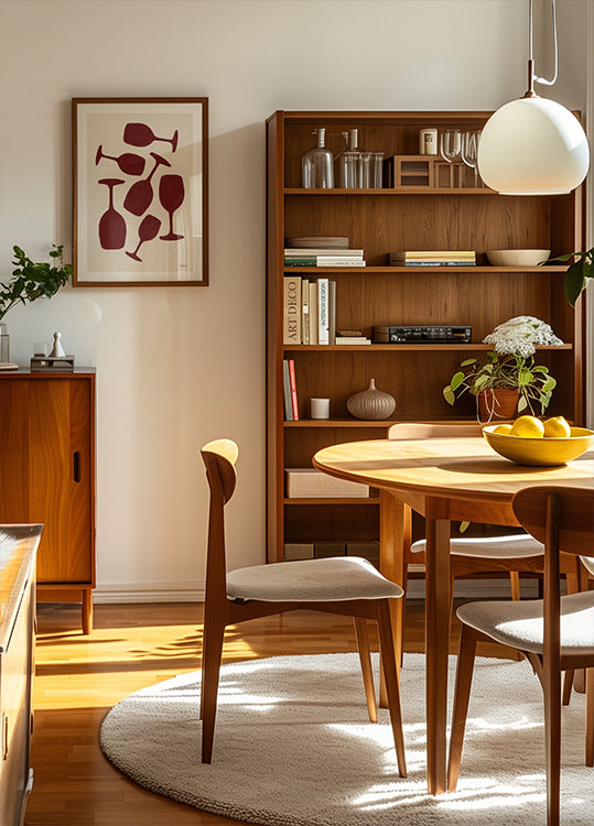 Verres à vin abstraits Poster