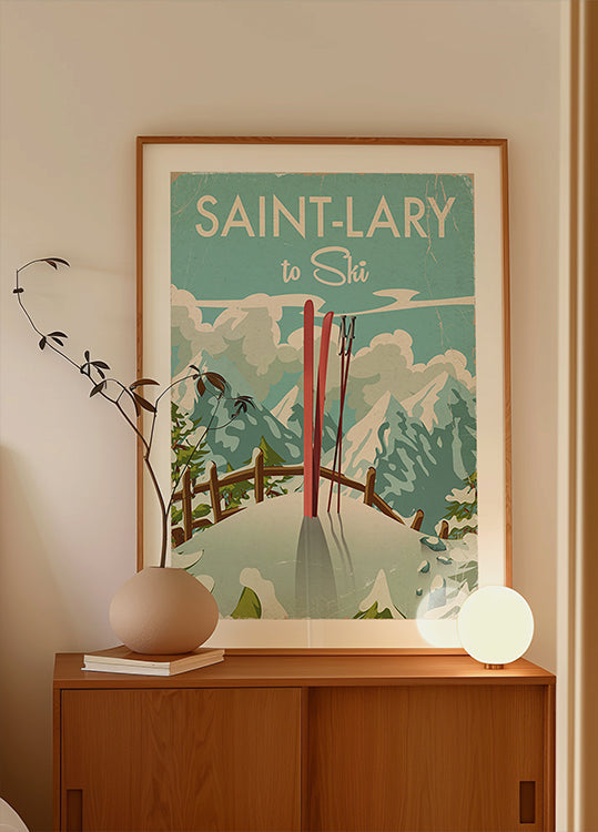 Affiche Ski Saint Lary (NOUVEAU)