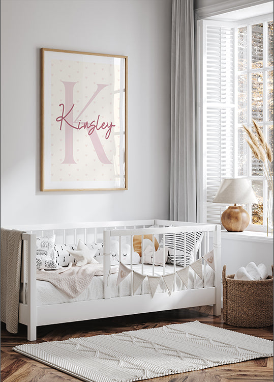 Affiche de nom initial personnalisé