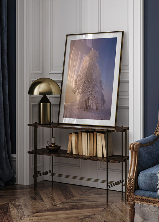 poésie d'hiver dans la lumière du matin Poster