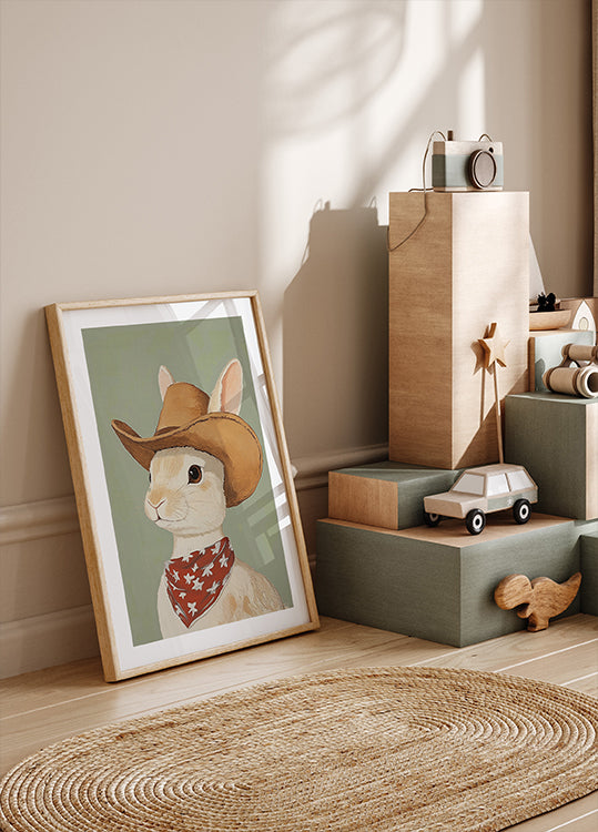 Lapin de cowboy Poster