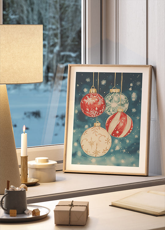 Décorations de Noël n ° 3 Poster
