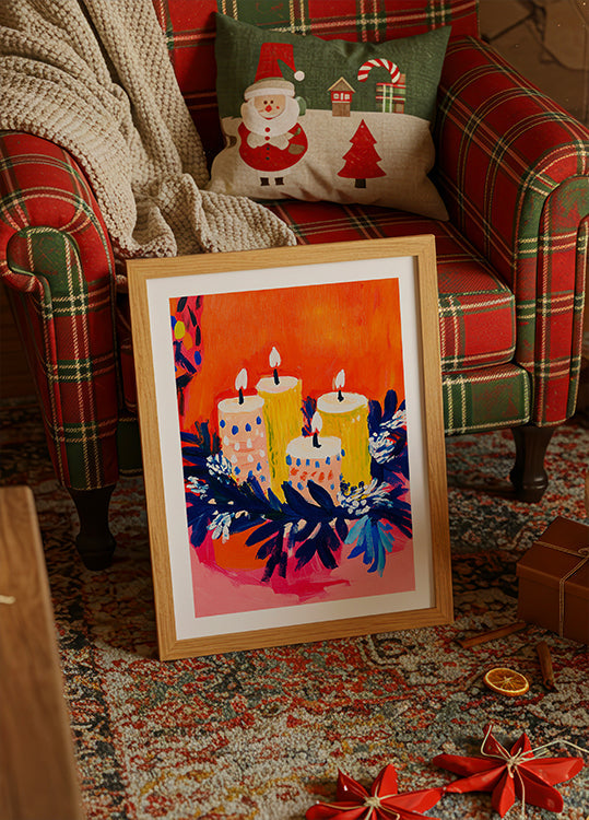 Lueur de bougie rayonnante Poster