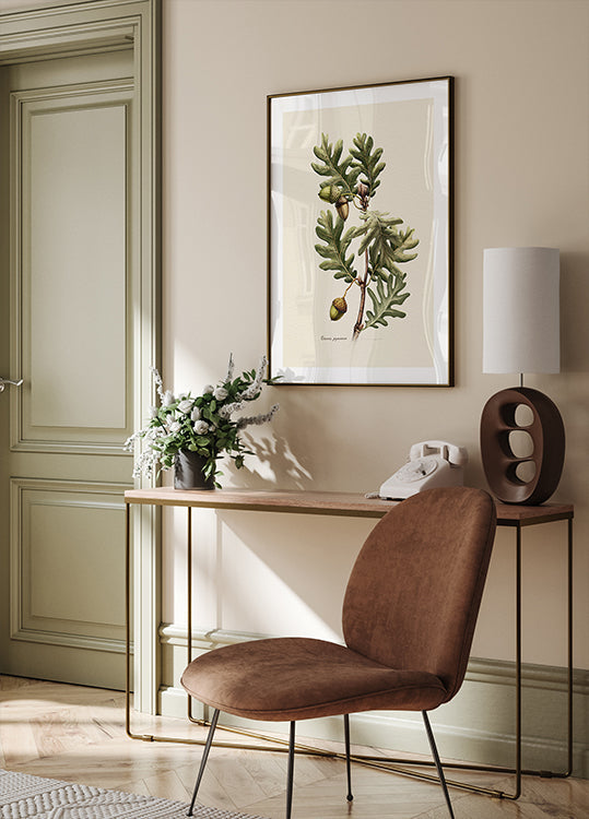 Botanique Quercus Pyrenaica Poster