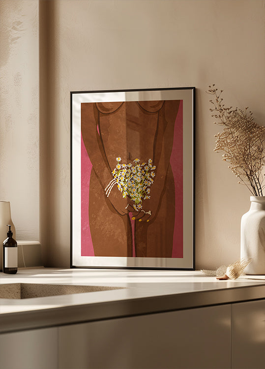 Porter des fleurs Poster