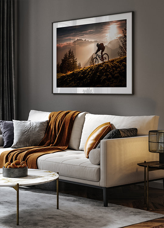 Heure d'or à vélo Poster