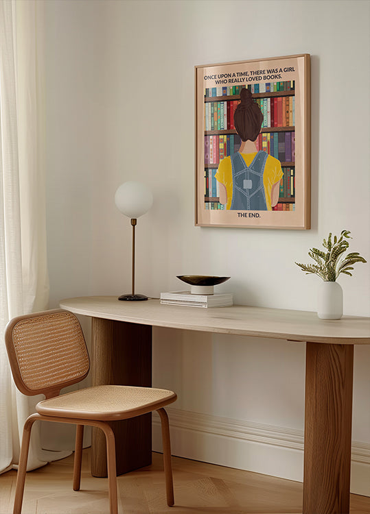 Fille de livre (brune) Poster