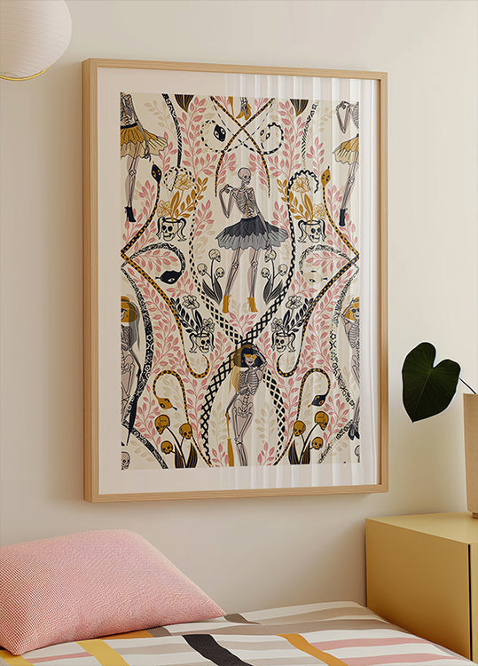 Modèle blanc antique de fashionista gothique Poster