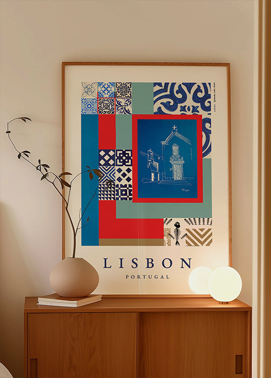 Façades de Lisbonne Poster