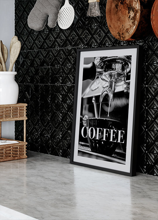 Texte de café Poster