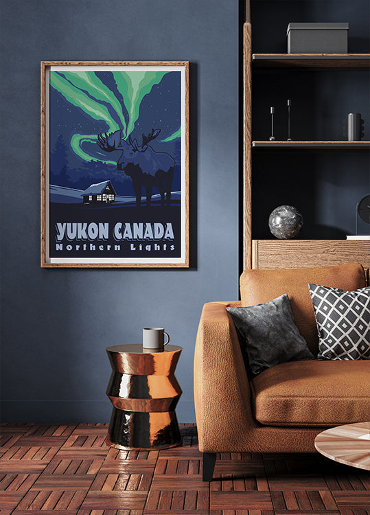 Affiche imprimée de voyage du Yukon Canada