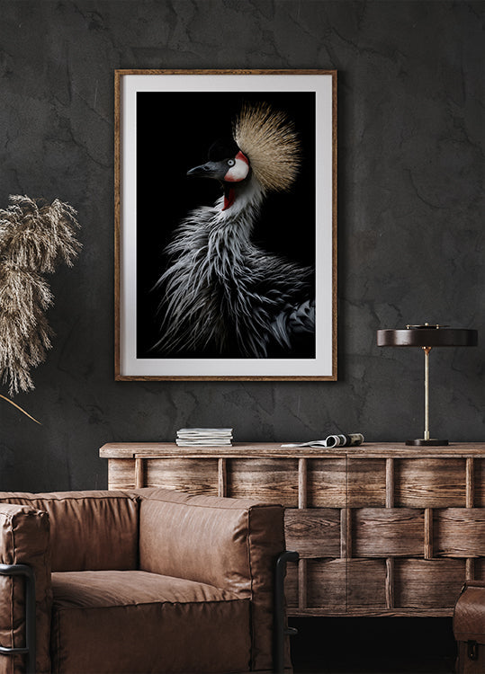 Portrait de grue couronnée