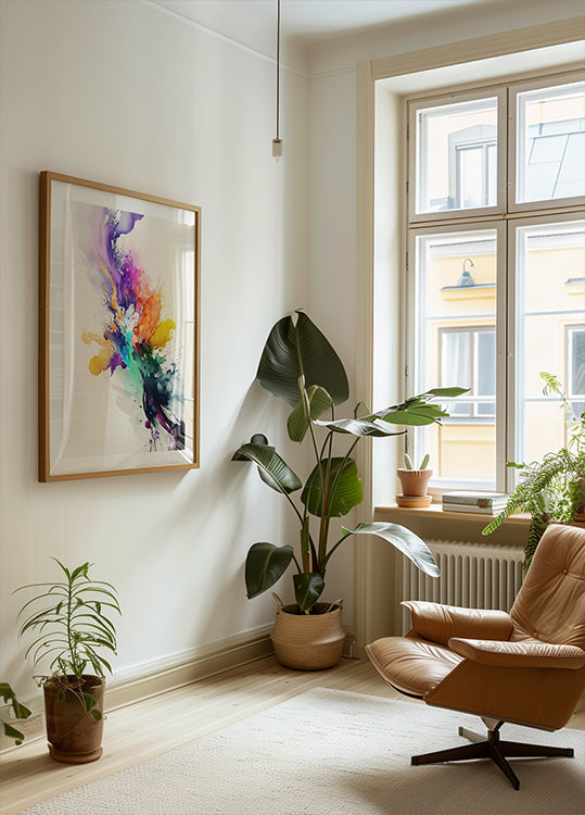 Éclat de couleurs vibrantes Poster