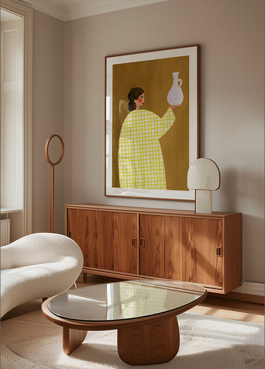 La femme avec un vase Poster