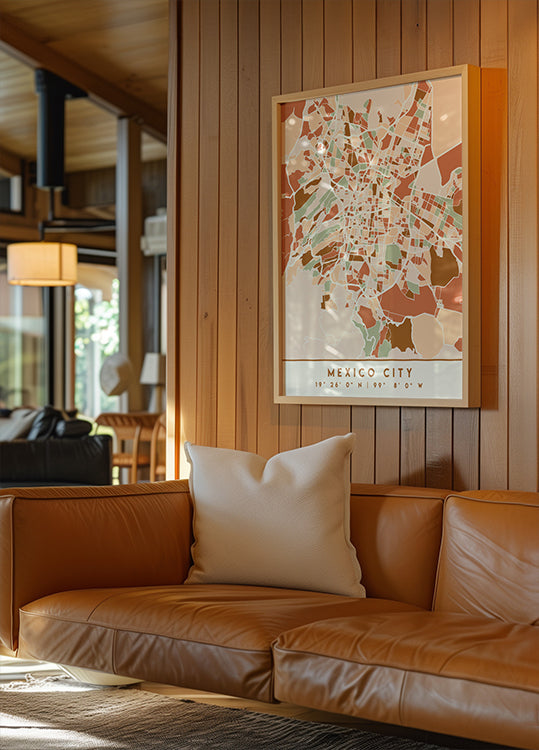 Black Maps Earth Tones 52 Plakat