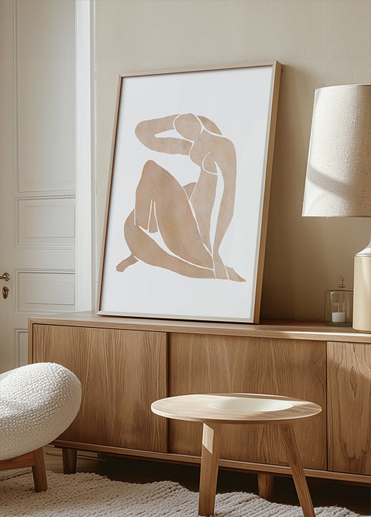 Affiche d'art abstrait de forme de femmes