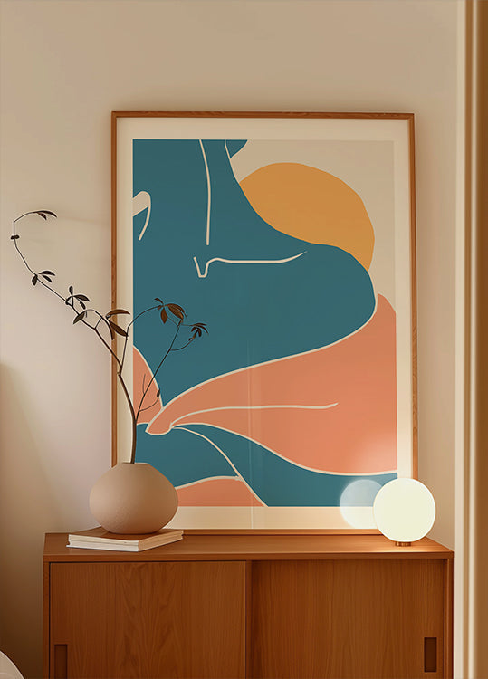 Épaule bleue Poster
