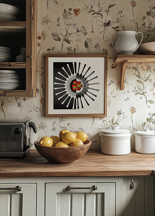 Dessins de fraises Poster