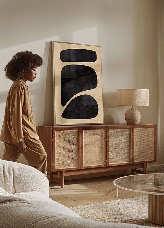 Formes noires minimales Poster